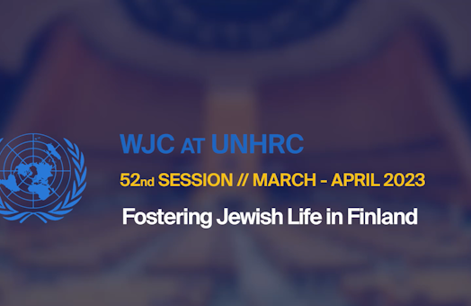 UNHRC 52: Fostering Jewish Life in Finland