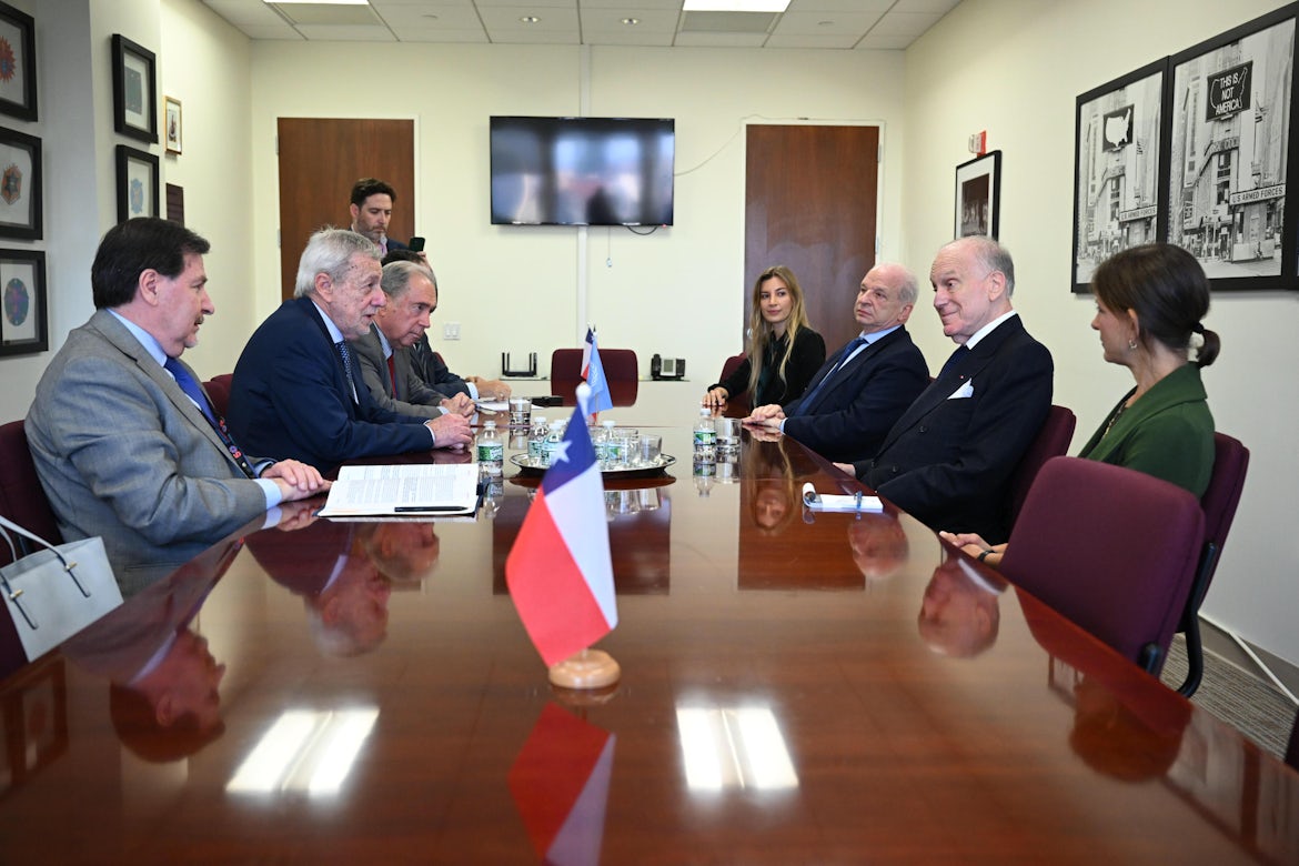 President Lauder Meets With Chile Foreign Minister Alberto Van Klaveren