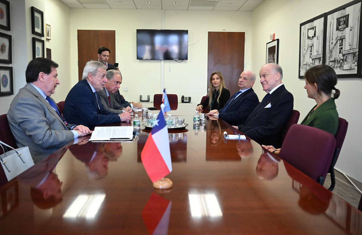 President Lauder Meets With Chile Foreign Minister Alberto Van Klaveren