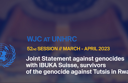 UNHRC 52: Joint Statement against genocides with IBUKA Suisse, survivors of the genocide against Tutsis in Rwanda