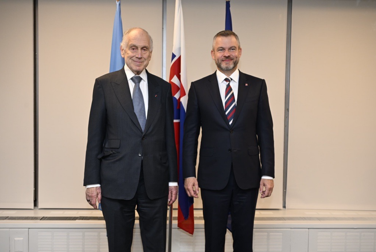On Sidelines of UNGA, WJC President Lauder Praises Slovakian President Pellegrini for Strong Ties to Jewish Community