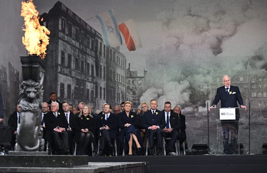 WJC President Ronald S. Lauder addresses the 80th anniversary of the Warsaw Ghetto Uprising