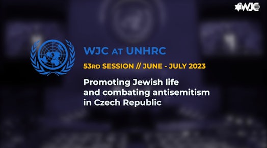 UNHRC 53: Promoting Jewish life and combating antisemitism in Czech Republic