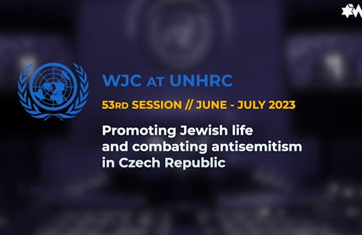 UNHRC 53: Promoting Jewish life and combating antisemitism in Czech Republic