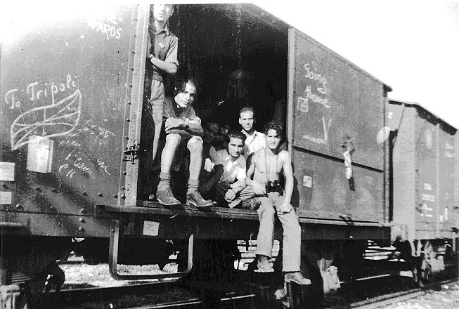 After WWII, Libyan Jews started moving back after being deported to different countries based on their passport countries. In this photo, Jews are returning to Libya from Bergen-Belsen. (c) Yad Vashem