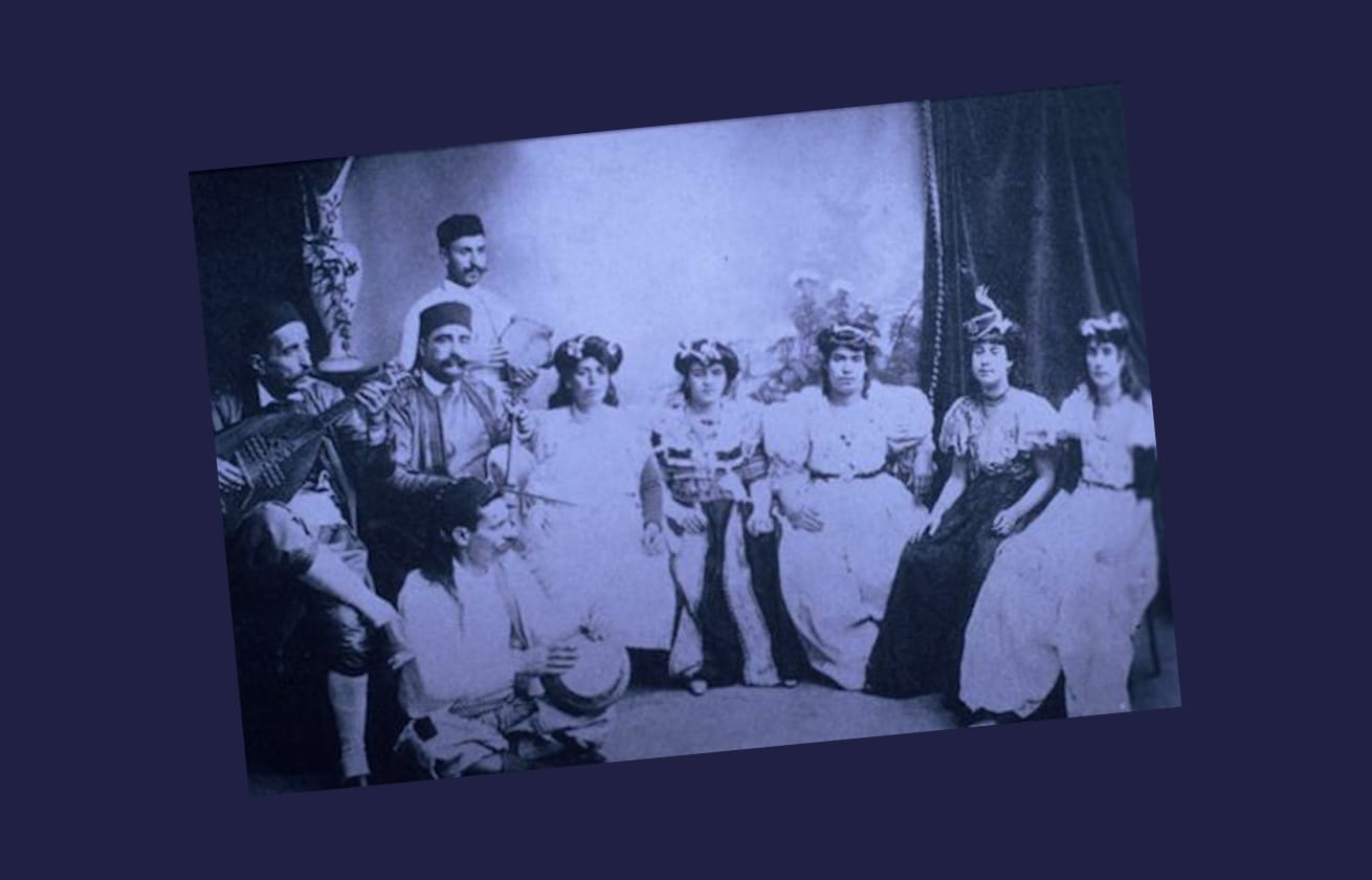 Habiba Msika and the New Arabic Theater Ensemble, Tunis, early 1920’s
