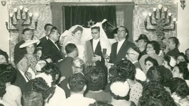 The wedding of Sudanese Jews Gabi and Lina Eleini in a Khartoum synagogue (1958) (c) GABI & LINA TAMMAN