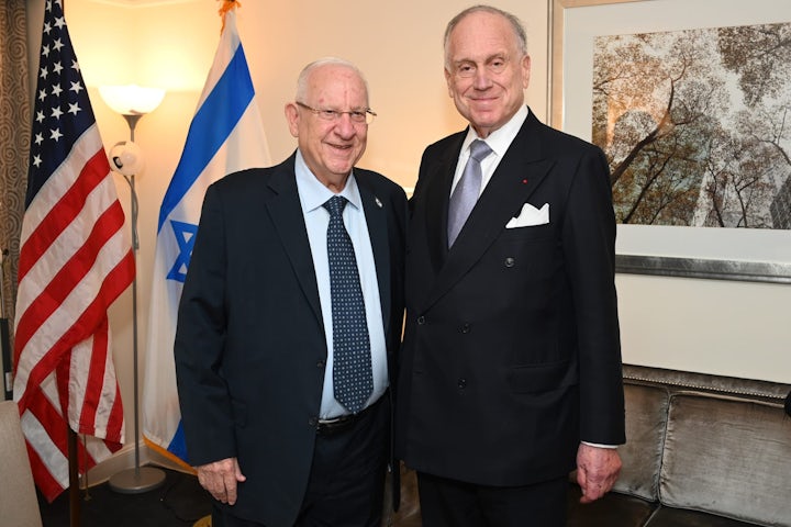 World Jewish Congress President Lauder thanks Israeli President Rivlin  for his years of service to the State of Israel and the Jewish people​ 