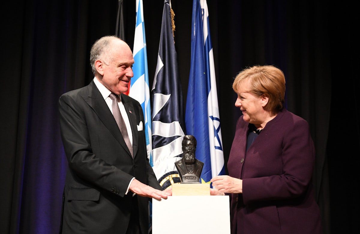 WJC honors German Chancellor Angela Merkel with 2019 WJC Theodor Herzl Award