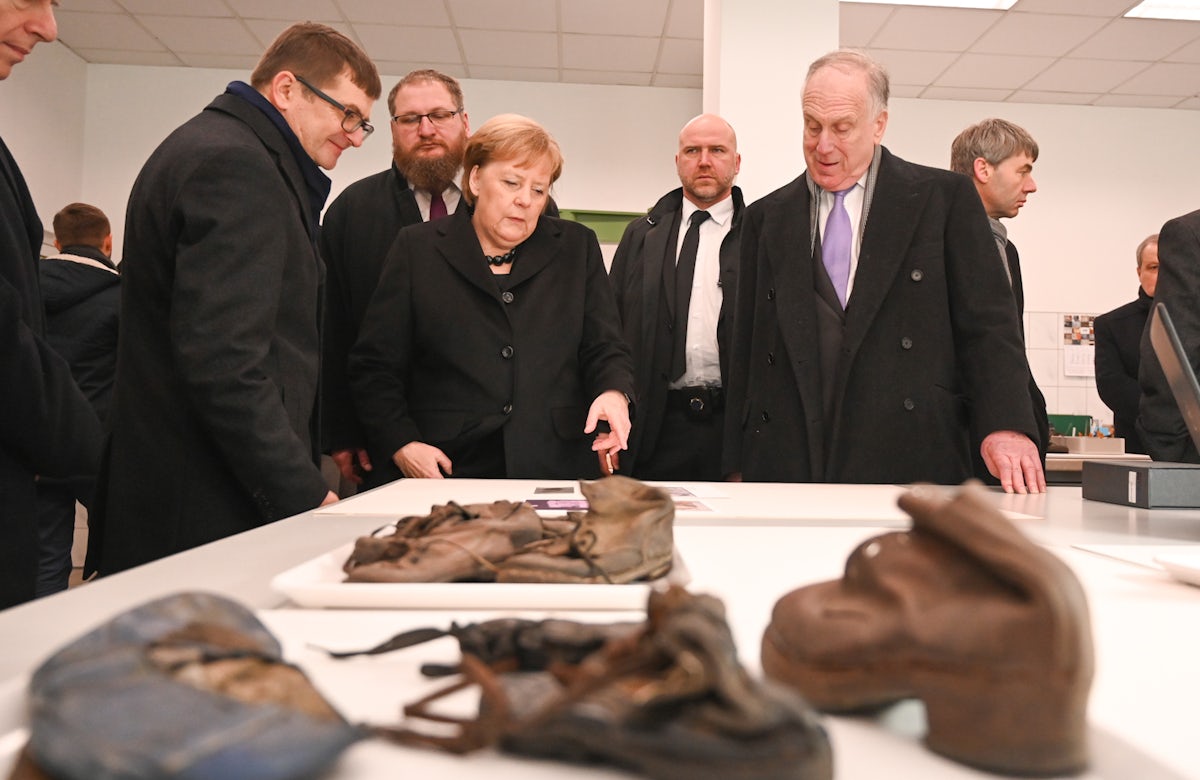 At Site of Auschwitz-Birkenau, WJC President Ronald S. Lauder thanks German Chancellor Angela Merkel for Contribution toward Camp’s Preservation