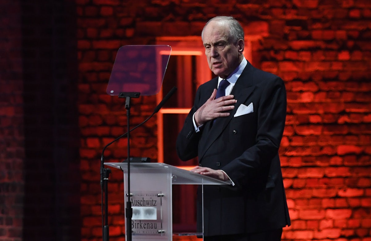 President Lauder: I don't think the world has forgotten the Holocaust. But we still have a lot to learn