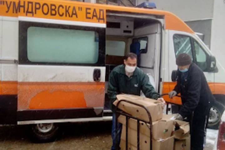 WJC affiliate in Bulgaria helping to provide food and supplies to families and medical professionals