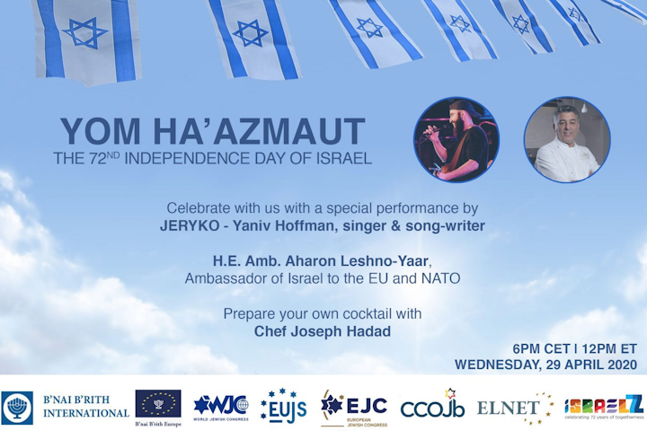 WJC and other leading Jewish groups in Brussels mark Yom Ha’Atzmaut with online celebration 