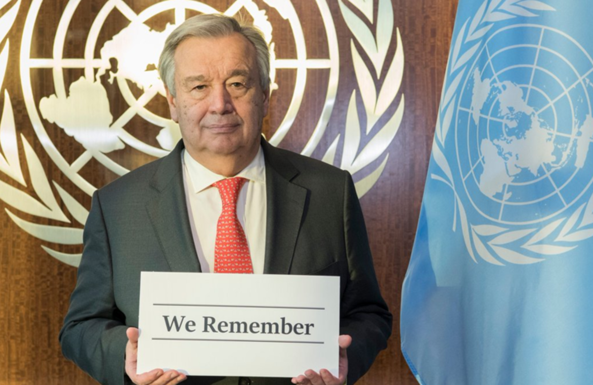 UN Secretary General Antonio Guterres urges 'everyone, everywhere, to stand up against hate'