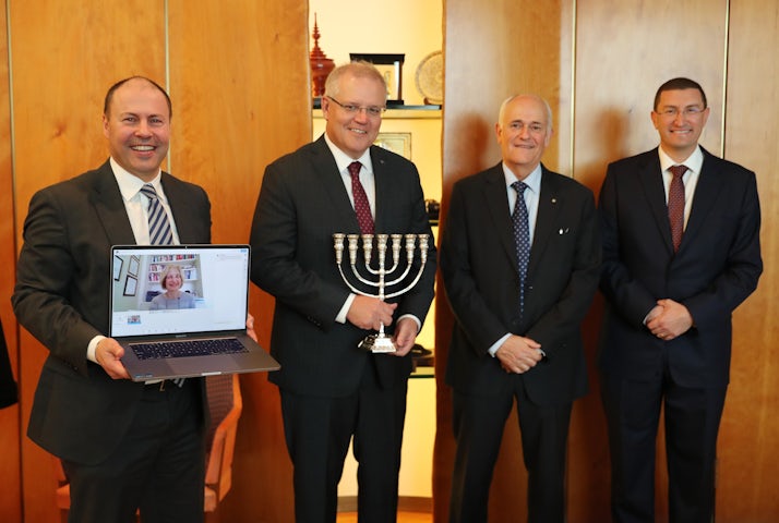 Executive Council of Australian Jewry honors Prime Minister Scott Morrison for leadership during COVID-19 - The Australian Jewish News 