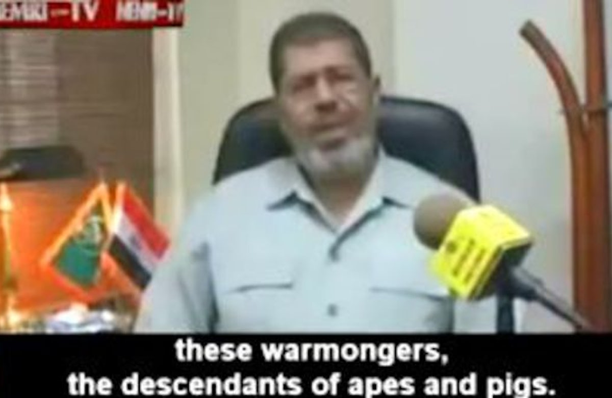 Morsi: Jewish-controlled media exaggerated 'apes and pigs' comments