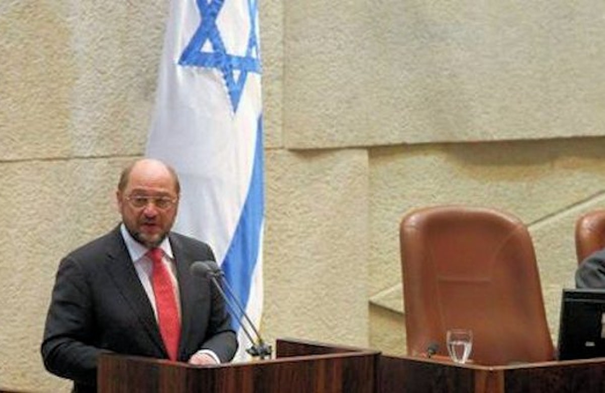 Several Israeli lawmakers walk out of Knesset chamber during EU leader's speech