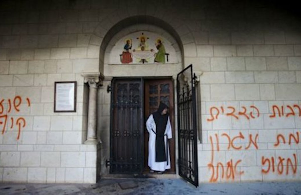 Jerusalem church defaced with anti-Christian graffiti