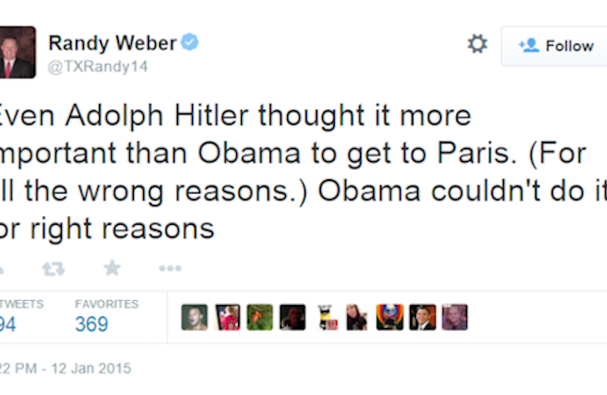 US Congressman apologizes for Obama-Hitler analogy on Twitter