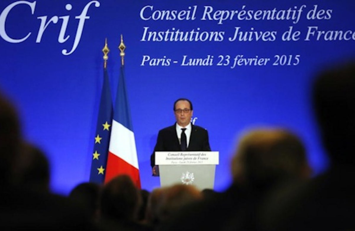 World Jewish Congress praises France's Hollande for taking leading role in fight against anti-Semitism