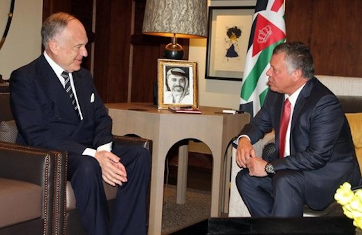 Jordanian King Abdullah receives WJC President Ronald Lauder in Amman