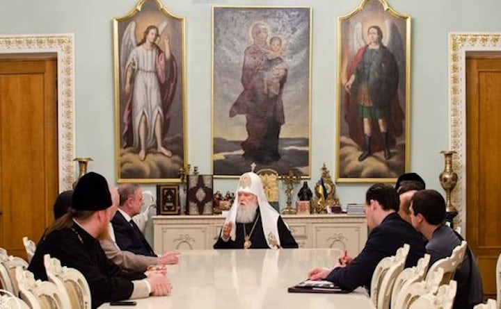 Ukrainian Patriarch Filaret condemns anti-Semitism at meeting with WJC leaders in Kiev