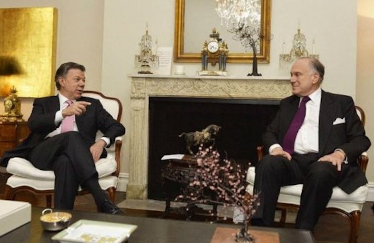 ‘A blueprint for other parts of the world’ - Lauder backs Colombian president over peace process