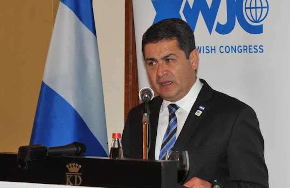 'As long as I'm president, Honduras will stand behind Israel'