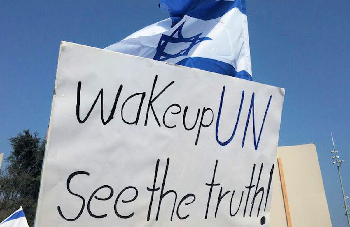 UN rights body turns the spotlight on Israel again as hundreds rally to support Jewish state
