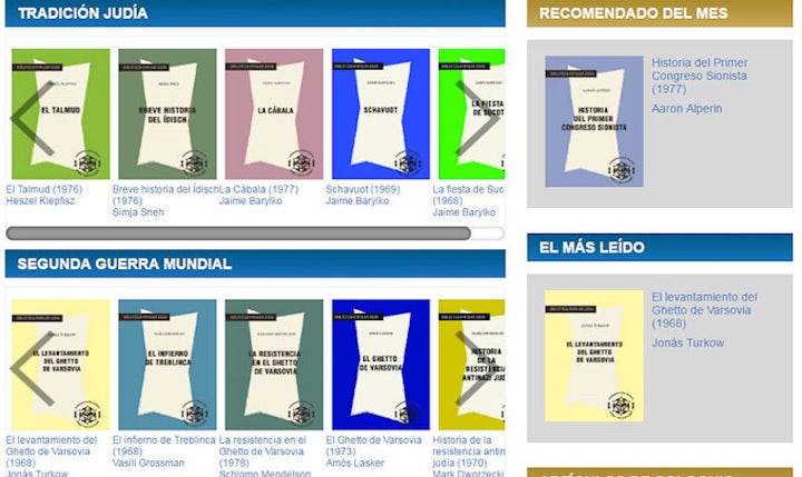 Jewish People's Library republished online by WJC's Latin American branch