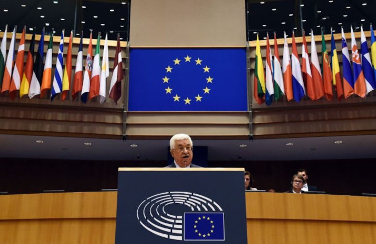In Brussels, Abbas lashes out at Israel, refuses to meet Rivlin