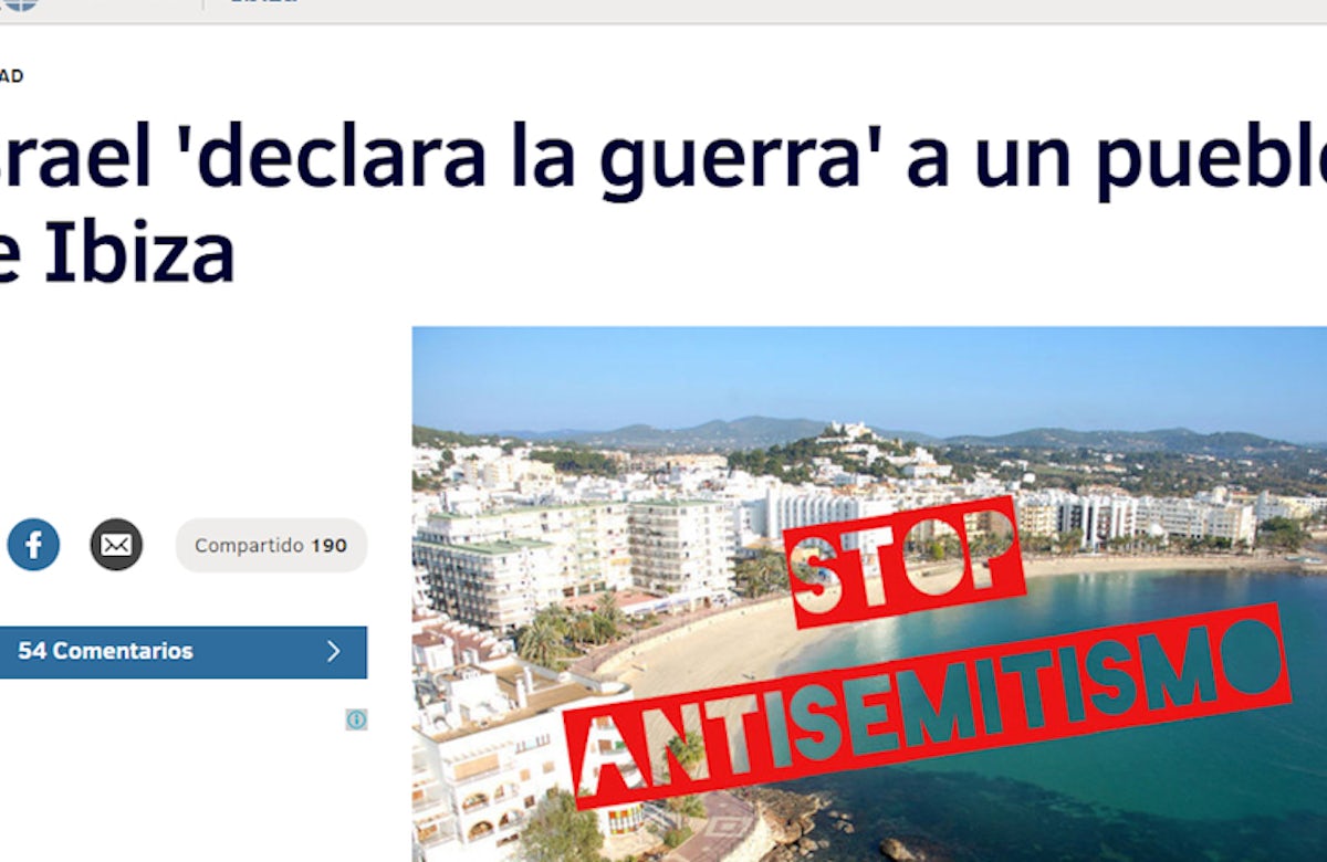 Spanish newspaper claims Israel is 'declaring war' against Ibiza municipality for endorsing BDS