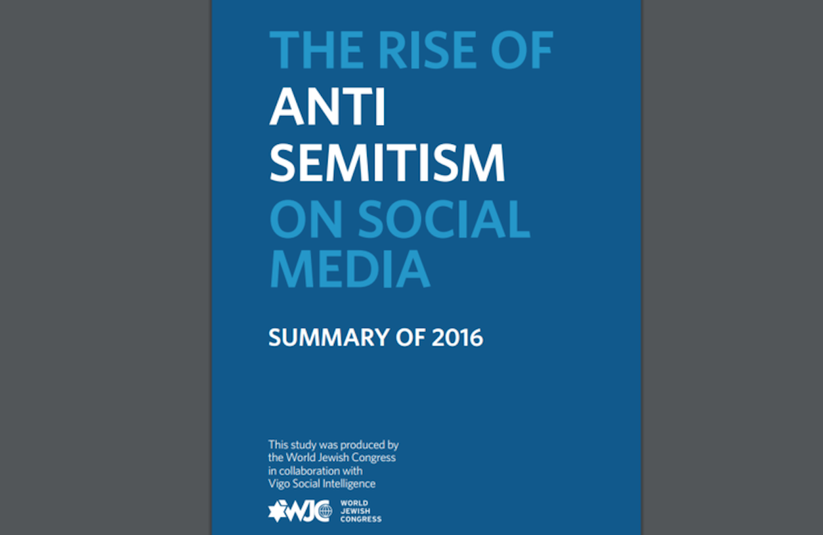 World Jewish Congress holding webinar on new report on anti-Semitism on social media