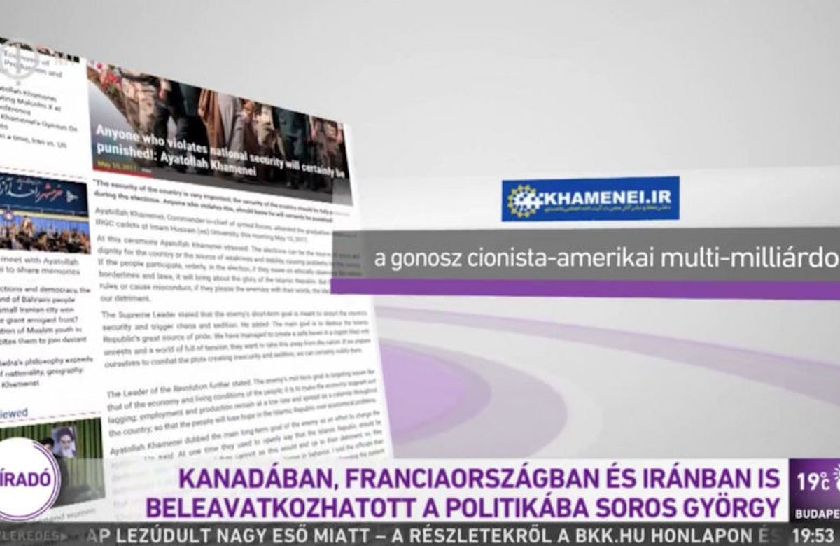Hungarian Jewish community condemns state TV for airing anti-Semitic rhetoric against Soros