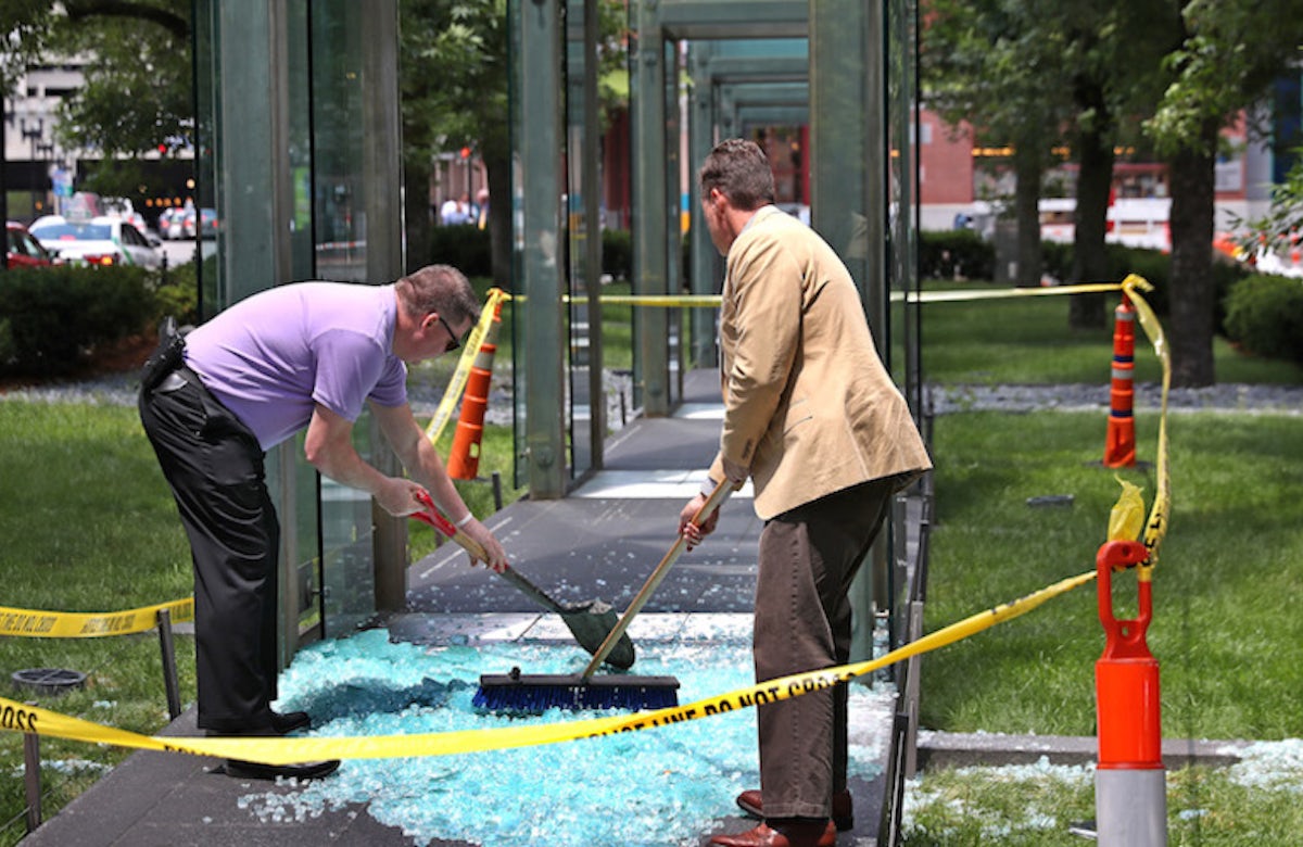 Boston Holocaust Memorial vandalized for second time