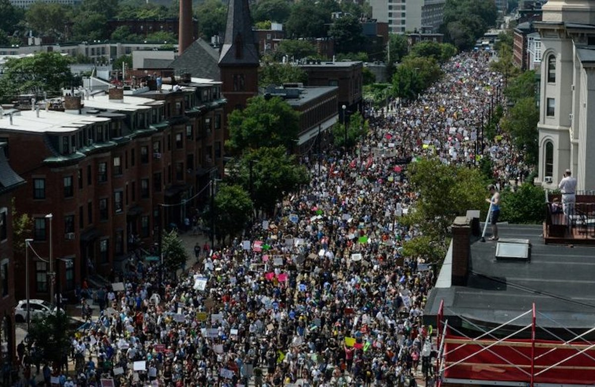 Week after Charlottesville violence, Boston far-right rally outnumbered by counter-protesters