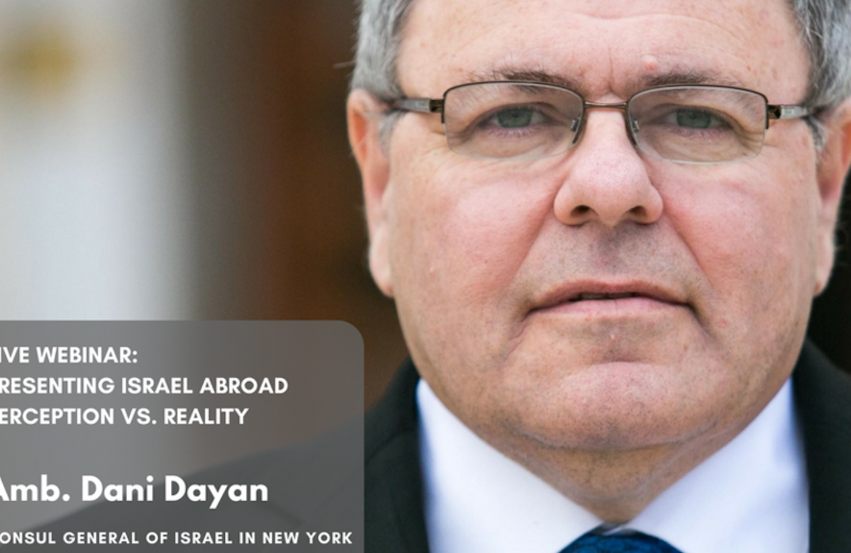 WJC WEBINAR: Ambassador Dani Dayan on perception vs. reality in presenting Israel abroad