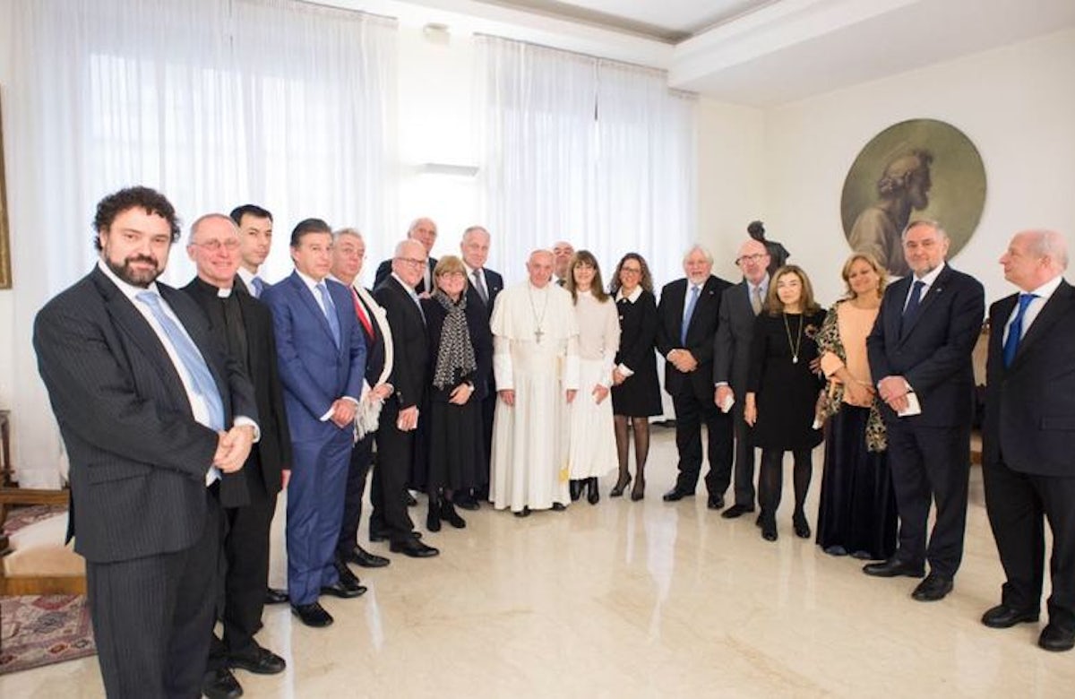 WJC delegation led by Ronald S. Lauder meets Pope Francis at Vatican, thanking him for his great friendship and dedication to peace