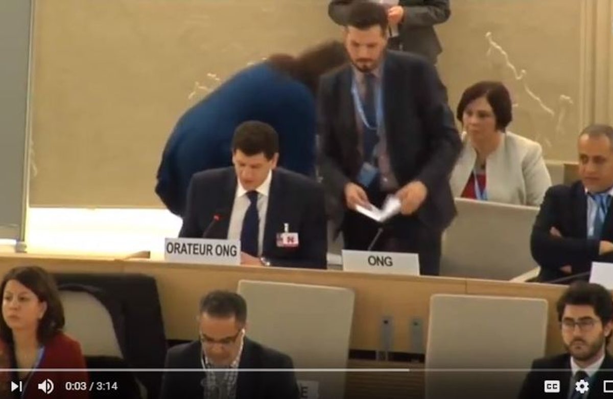 WJC representative interrupted by Palestinian delegation at UN Human Rights Council