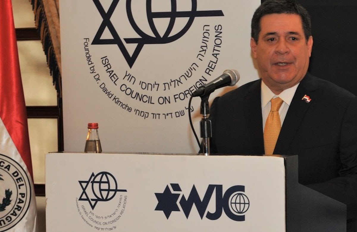 At WJC forum, Paraguayan President Cartes discusses Embassy move to Jerusalem: 'If you have any doubt, just read the Bible'