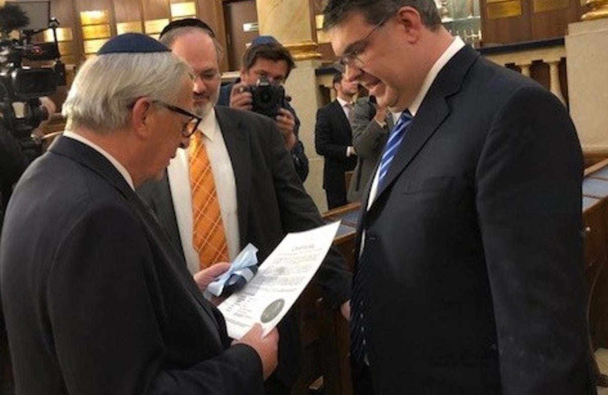 Austrian Jewish community and WJC host European Commission President Juncker at Stadttempel, Vienna’s main synagogue