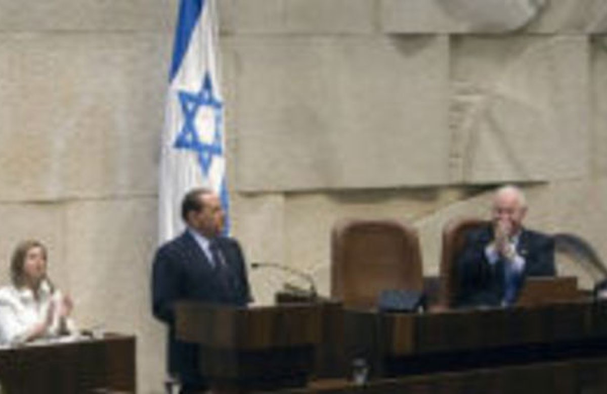 Before Knesset, Berlusconi defends Israeli actions in Gaza