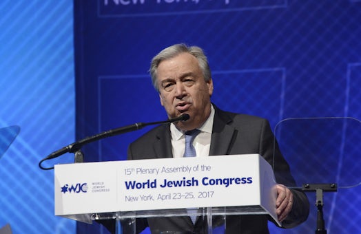 UN Secretary-General Gutteres: "The modern form of anti-Semitism is the denial of the existence of the State of Israel”