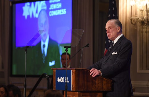 WJC President Ronald S. Lauder honors former Sec. of State Colin Powell with Theodor Herzl Award